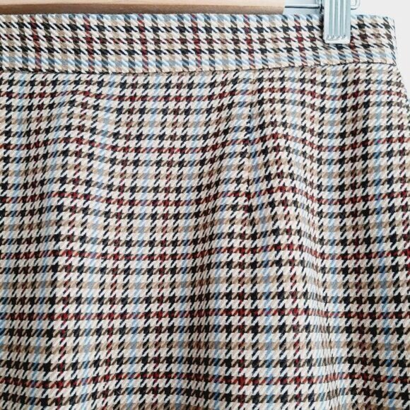 TALBOTS Classic Houndstooth Knee Length Pencil Skirt Sz 10 Flawed - Picture 7 of 13